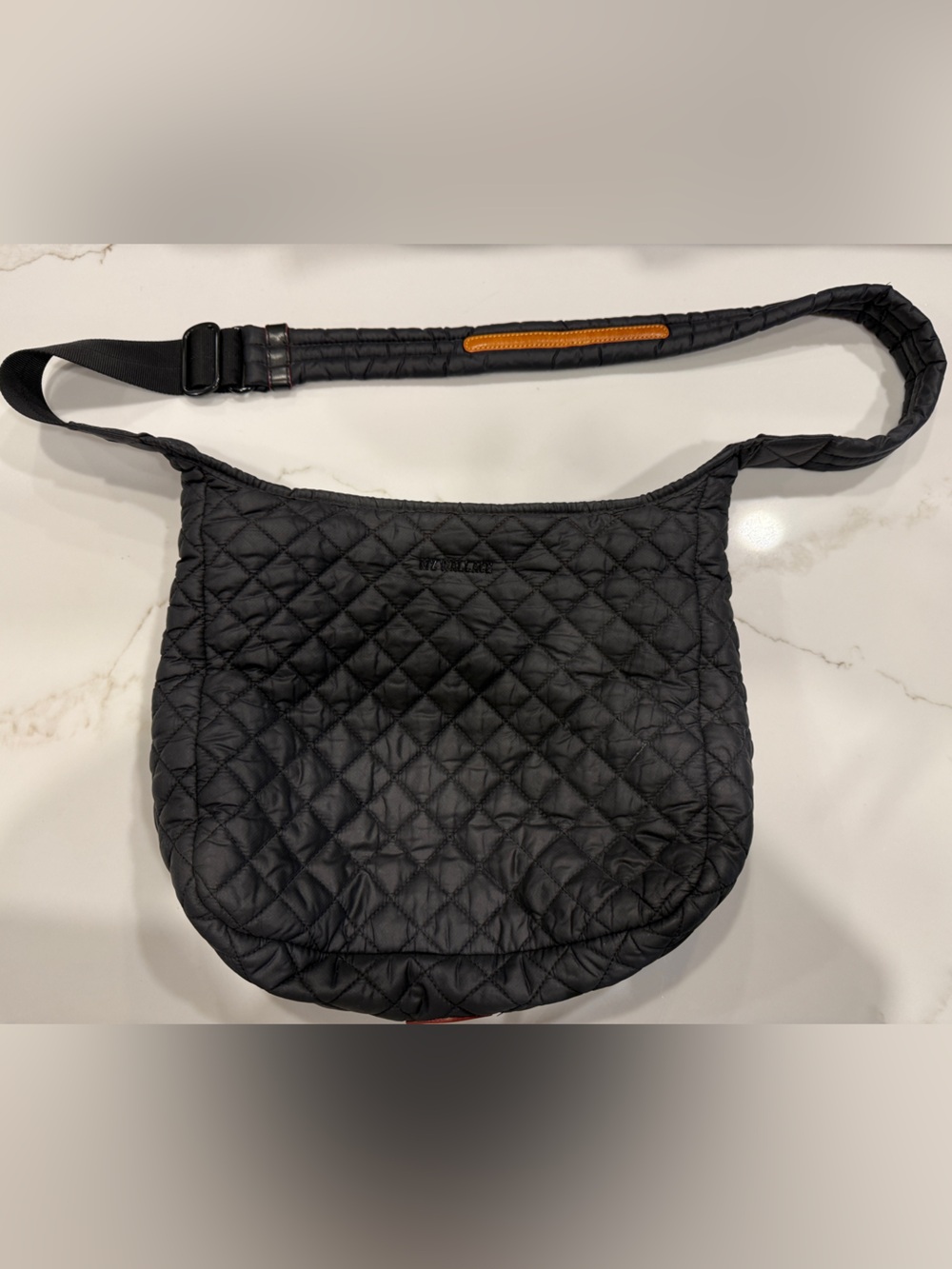 MZ Wallace NY Quilted Nylon Crossbody Bag in Black